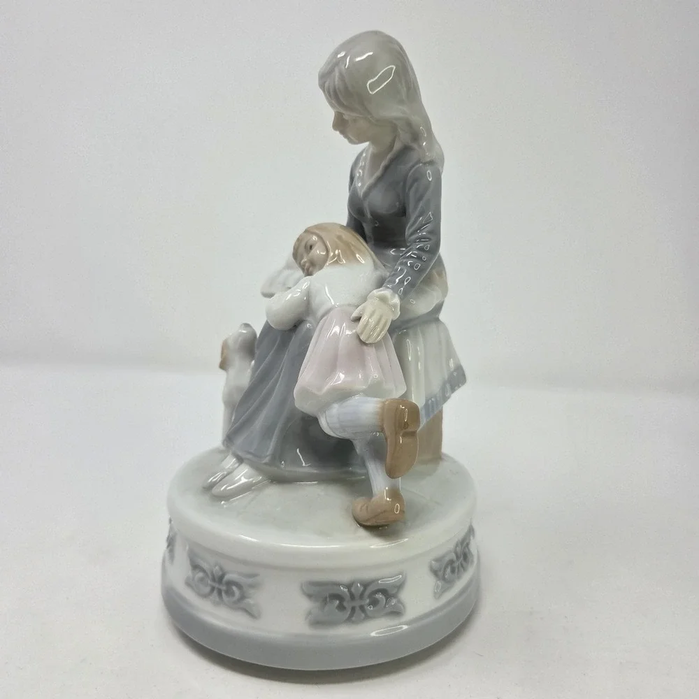 Valencia Collection‎ Porcelain Mother Child Music Box 7.5